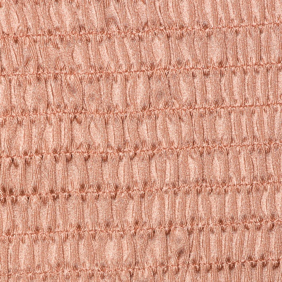 NWT TORI PRAVER SMOCKED BOTTOMS CHAMPAGE COLOR BIKINI SWIM BOTTOMS - Picture 4 of 8